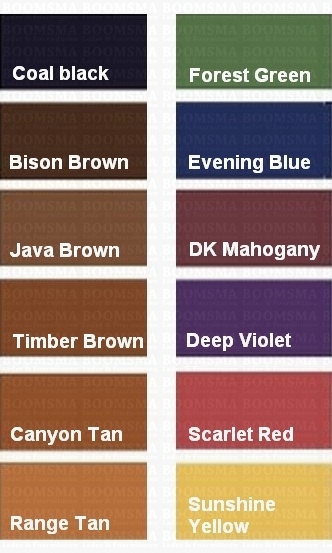 eco-flo leather dye kleurenkaart2