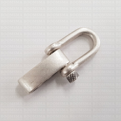 Adjustable D-shackle (paracord bracelet) colour: Old Silver (Nickel free) - pict. 6
