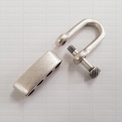 Adjustable D-shackle (paracord bracelet) colour: Old Silver (Nickel free) - pict. 7
