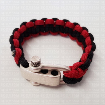Adjustable D-shackle (paracord bracelet) colour: Old Silver (Nickel free) - pict. 5