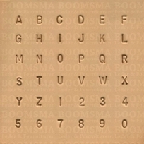 Alphabet- and number set 6 a 7 mm, slim letter (ea)