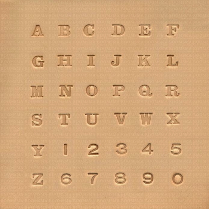 Buy your Alphabet- and number set 6 a 7 mm, thick (per set) online