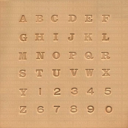 Alphabet- and number set 6 a 7 mm, thick (per set) - pict. 1