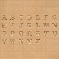 Alphabet or number set open fancy small 9 mm, alphabet (per set)