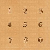 Alphabet or number set open fancy small number set 9 mm (per set)