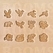 Animal set 3D mini 12 × 12 mm, 12 stamps + stamp handle (per set) - pict. 1
