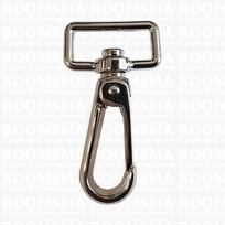 Bag clip deluxe straight silver belt 25 mm, length 60 mm (ea)