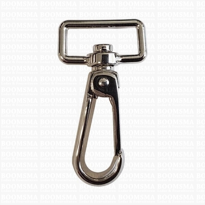 Bag clip deluxe straight silver belt 25 mm, length 60 mm (ea) - pict. 1