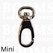 bag clip oval deluxe mini silver eye 10 mm, total length 3,6 cm - pict. 1