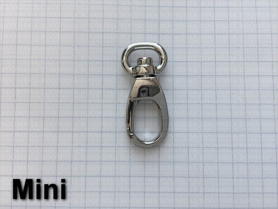 bag clip oval deluxe mini silver eye 10 mm, total length 3,6 cm - pict. 2