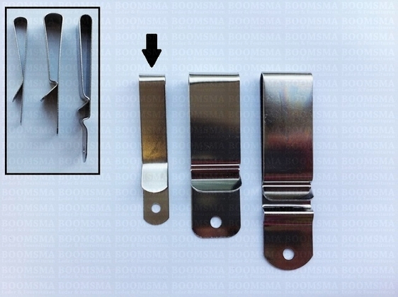 Belt clip silver Suitable for belt 3 cm. Small 1 cm, total length 6,8 cm - pict. 2