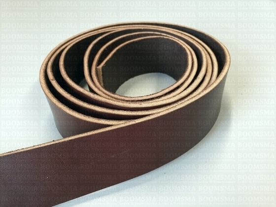 Belts/strips of veg-tanned leather sides Dark Brown - pict. 2