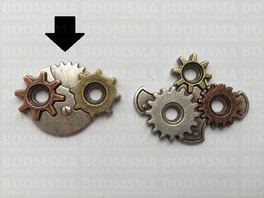 Bezel concho (gears) cogs round 25 × 34 mm