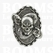 Concho: Biker conchos screw back skull with snake oval - pict. 1