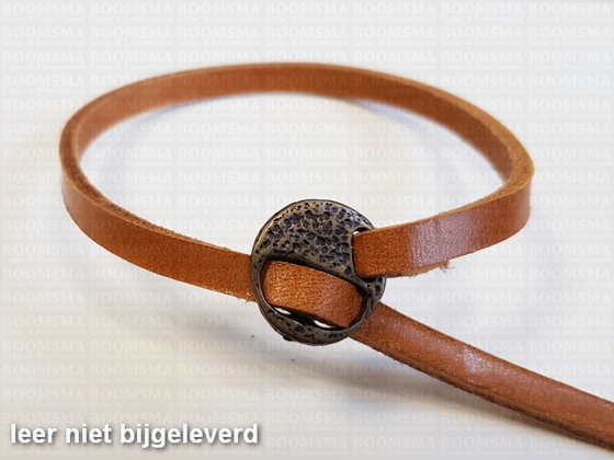 Bracelet closure round Colour: L.Bronze for 5 mm width material (leather strap or leather lace) - pict. 1