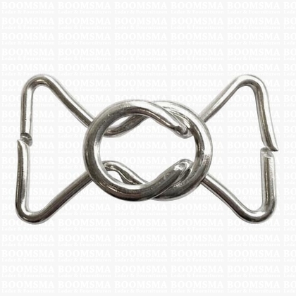 Buckle hook/loop silver hook clasp for 30 mm belt - pict. 1