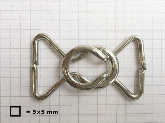 Buckle hook/loop silver hook clasp for 30 mm belt - pict. 3