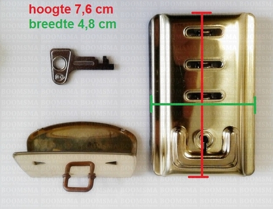 Briefcase key lock gold (per pair) - pict. 3