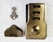 Briefcase key lock antique brass plated (per pair) - pict. 2