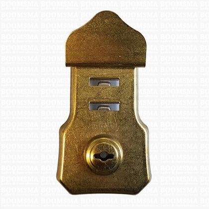 Briefcase key lock antique brass plated (per pair) - pict. 1
