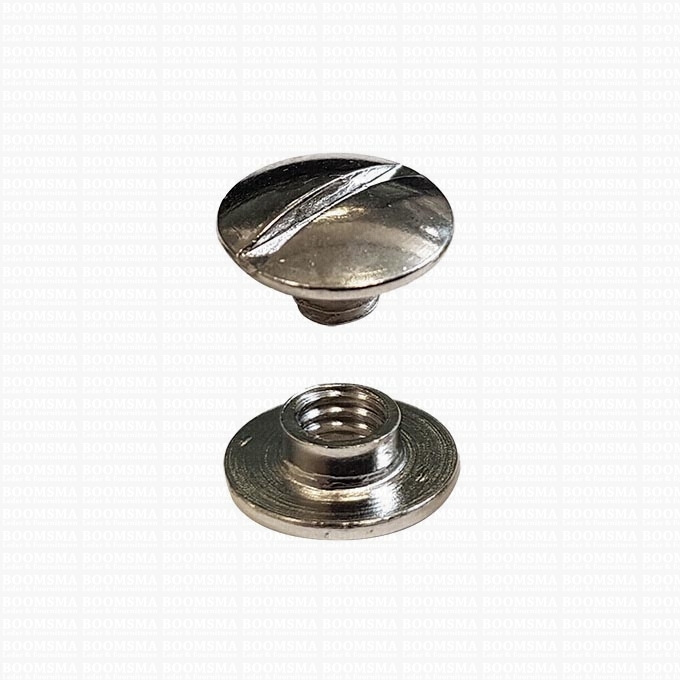 Buy your Chicago screws silver nr. 0 A= screw-head Ø 10 mm, B= screw-tube  length 2 mm, C= Ø 5 mm (per 10 pcs.) online
