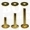 Rivets and burrs large  brass 12 mm, (rivet + burr)  cap Ø 11 mm, pin Ø 4mm (per 10)