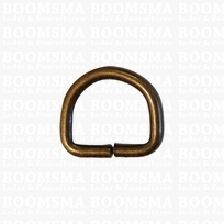 D-ring unwelded antique brass plated 10 mm