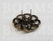 Decoration with split pin 29 mm with synthetic crystals colour: L. Bronze - pict. 3