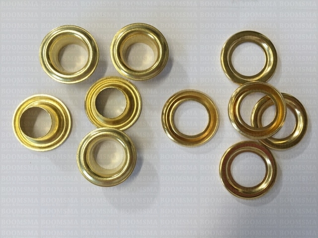 Buy your Eyelets: Eyelet kit + setter gold inside Ø 9,53 mm, PP24 (25  eyelets+washers per set) online