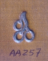Figure stamps large AA257 cherry