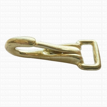 Halter snap solid brass gold eye 16 mm (63 mm total length) (ea) - pict. 1