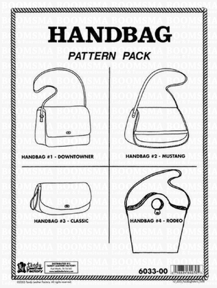 Handbag Pattern Pack 4 designs (The Classic, Downtowner, Mustang, and Rodeo) detailed instructions included - pict. 1