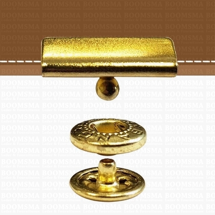 Jiffy bar snap gold small 2 cm wide (per 10 ) - pict. 1