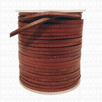 Leather bootlace rol Maroon 3 mm, roll 25 meter (per roll)