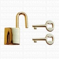 Lock deluxe gold 35 × 16 mm, lock with two keys (ea)