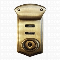 Lock luxe antique brass plated 6 × 3,5 cm (ea)