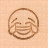 Mini 3D Stamps 'Emoji' approx. 14 x 14 mm smile laughing tears - pict. 1