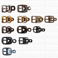 Centre bar buckle with plate small - 10 mm