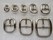 Heavy oval centre bar buckle solid brass nickel plated (low centre bar) - pict. 3