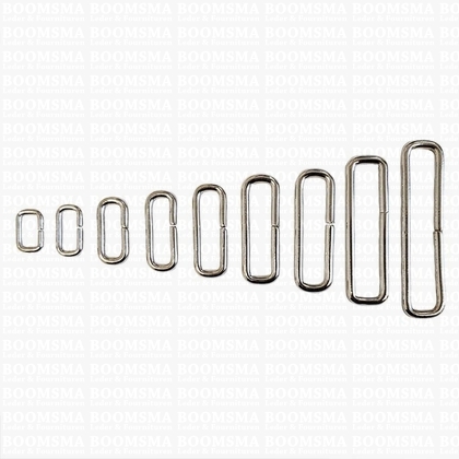 Rectangle loop silver 12 mm (per 10) - pict. 1