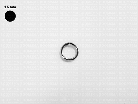 Ring (open) silver Ø 8mm ×  1.5 mm (per 10) - pict. 2