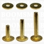 Rivets and burrs large  brass 25 mm, (rivet + burr)  cap Ø 11 mm, pin Ø 4mm (per 10)