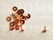 Rivets and burrs small brass (red) (copper) 10 mm, (rivet + burr)  cap Ø 10 mm, pin Ø 2.8mm (per 10) COPPER - pict. 3