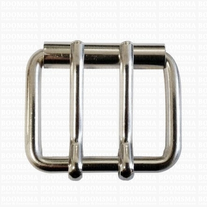 Rollerbuckle with two prongs thick 45 mm nickel plated - pict. 1