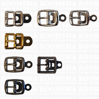 Centre bar buckle with plate small - 14 mm