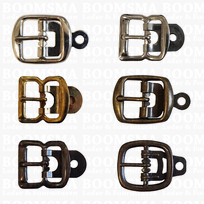 Centre bar buckle with plate small - 18 mm