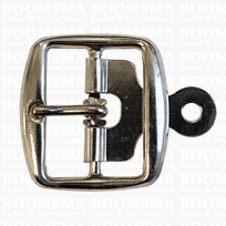 Centre bar buckle with plate small - 30 mm silver 30 mm 