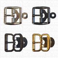 Centre bar buckle with plate small - 22 mm