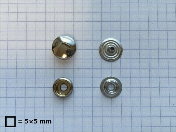 Snaps: Snap Mini dot small nickel plated Mini dots, cap Ø 12,5 mm - pict. 2