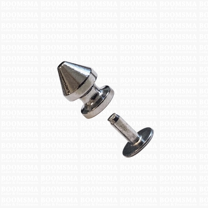 Spike rivetback silver 11,5 mm blunt tip , 7 mm short rivet (per 10) - pict. 1